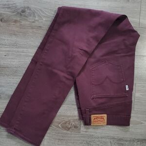 Levi's Deep Maroon Denim Pants